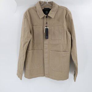 NWT Aether Morro Chore Jacket mens small snap button Chinchilla Brown pockets